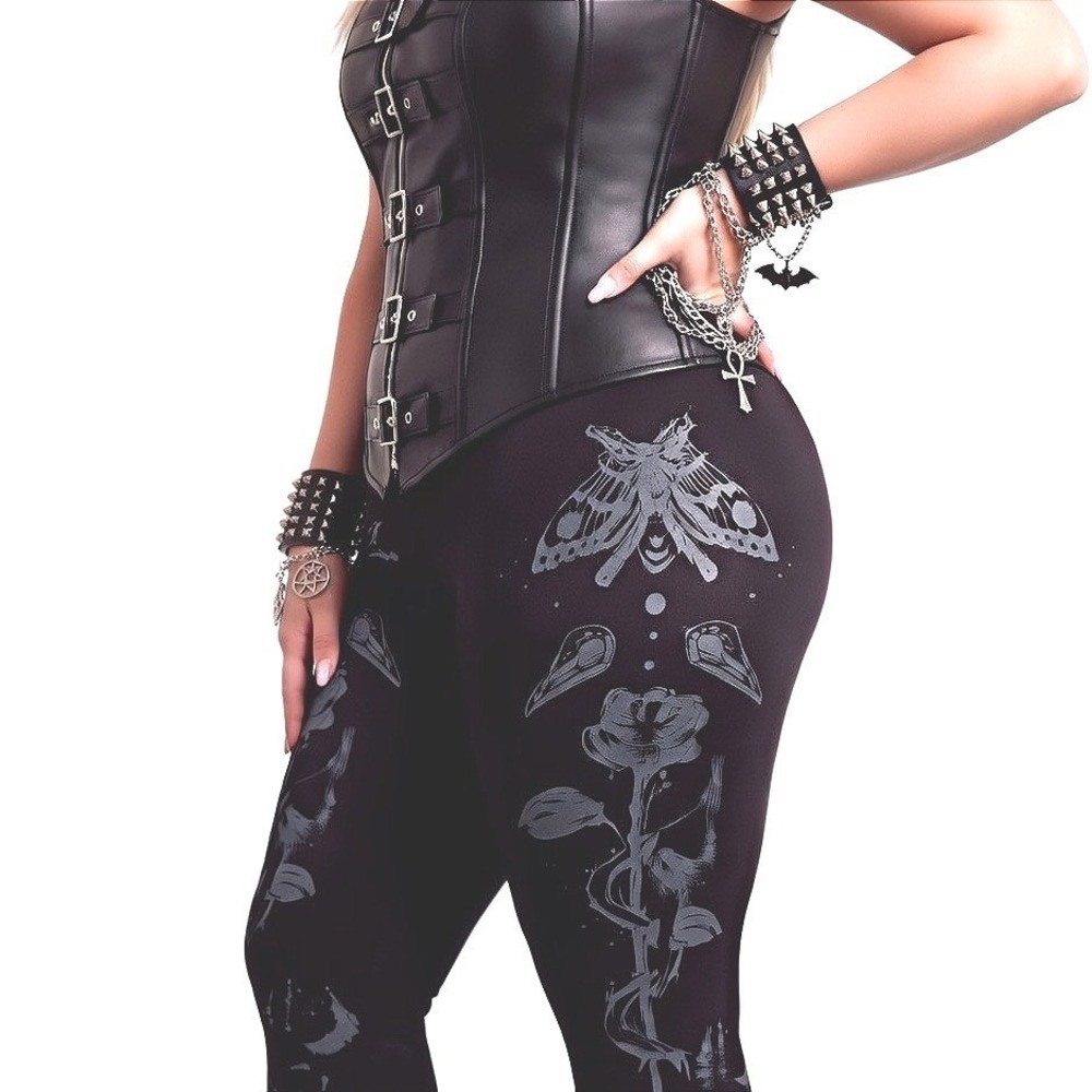 TORRID Nightfall "Gothic Totem" Full Length Printed Legging NWT Size 4X - Picture 8 of 12